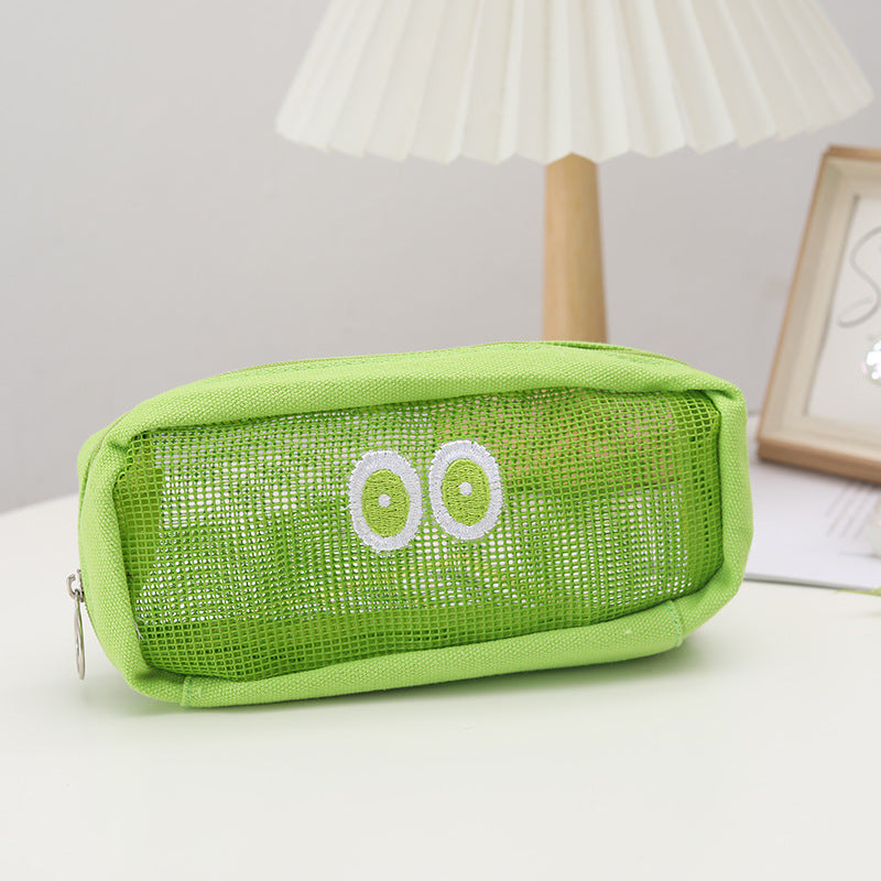 Wholesale Large Eye Mesh Canvas Pen Bags